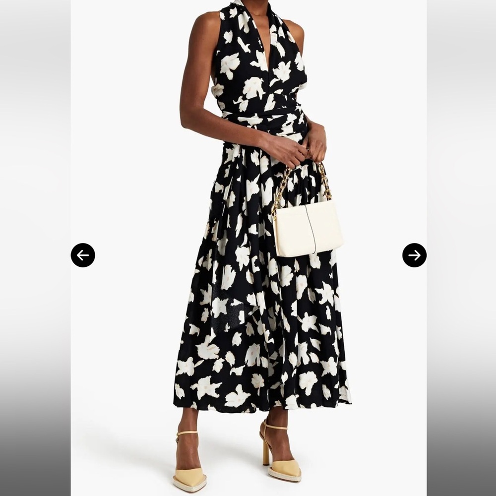 Proenza Schouler Black and Cream Patterned Dress